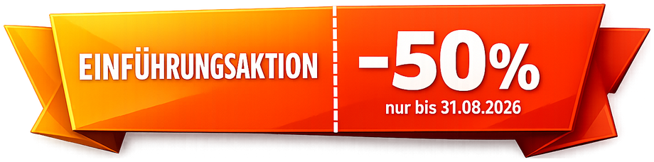 Einführungsaktion: -50 % auf Professional, nur bis 31.08.2026